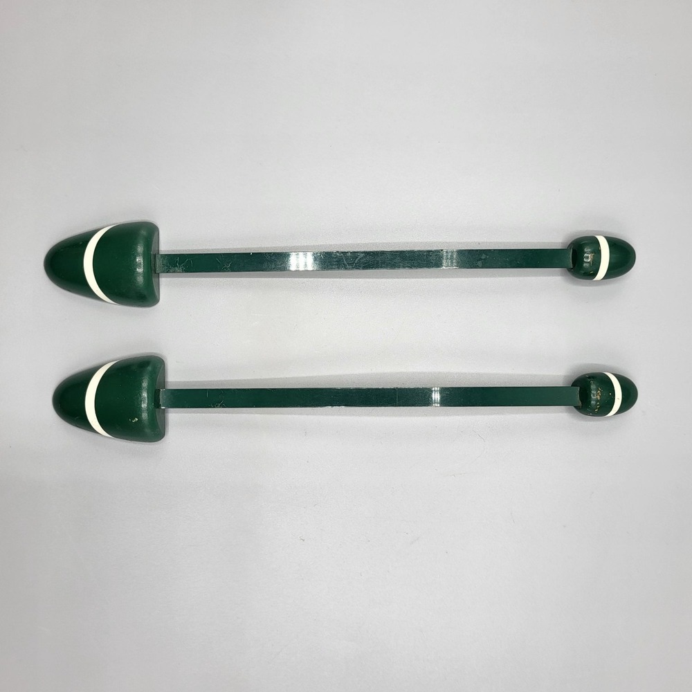 Vintage Shoe Stretchers Cobbler Tool Wood Metal Painted Green Decorative